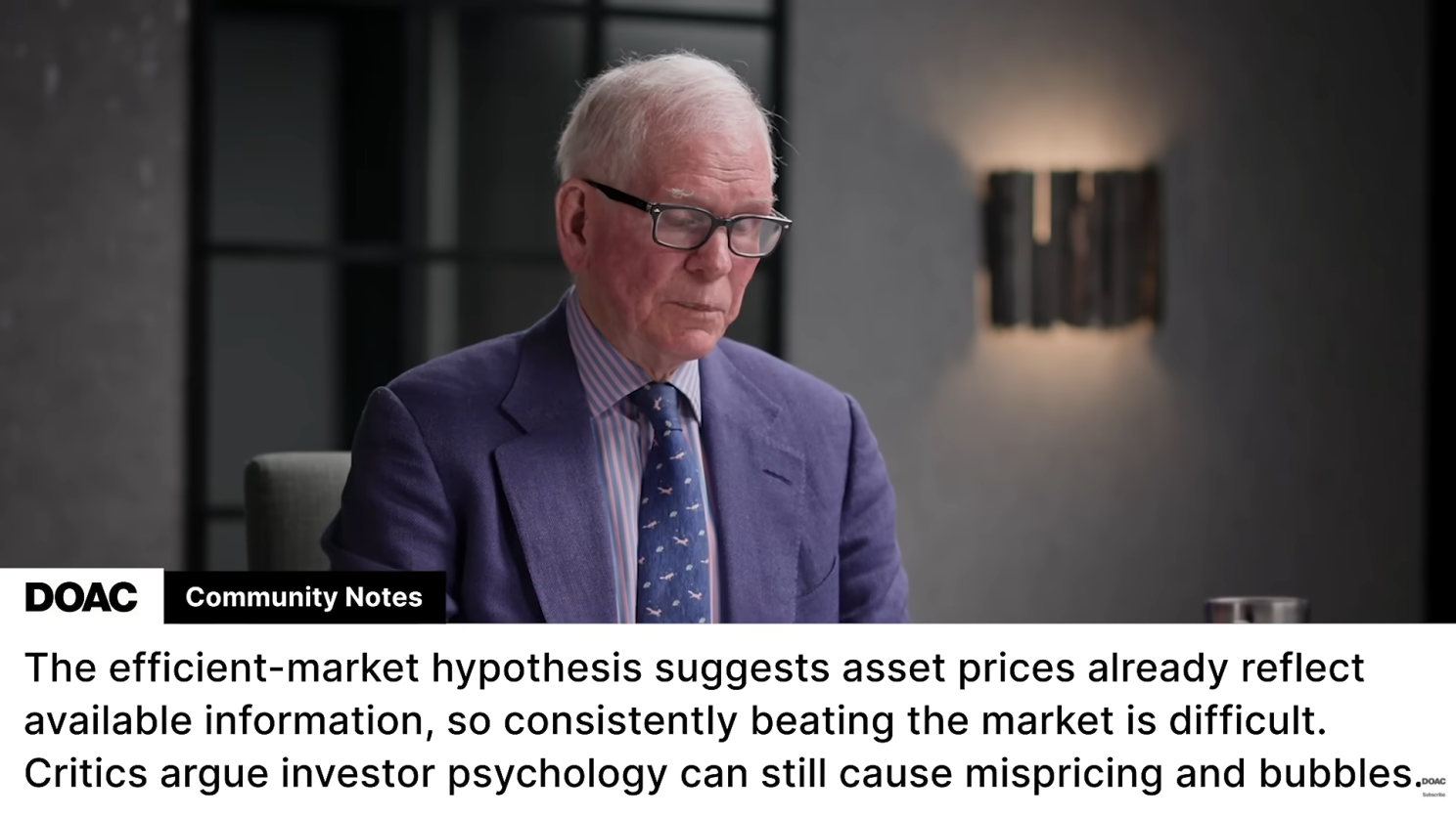 Jeremy Grantham on the Diary of a CEO with a community note on the efficient-market hypothesis and bubbles