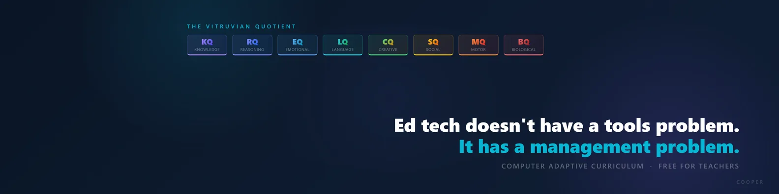 The Vitruvian Quotient, ed tech doesn't have a tools problem, it has a management problem